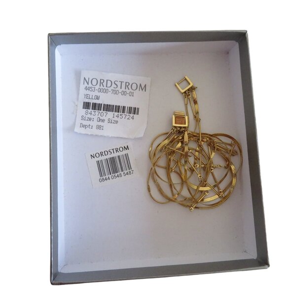 🔥🔥HP🔥🔥 Jenny Bird Bea Triple Strand Necklace, Goldtone Plate, NWT - Picture 8 of 9